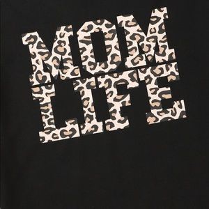 T shirt Short sleeve leopard letter graphic .